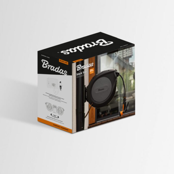 Автоматична котушка BLACK LINE зі шлангом 1/2" - 30м та аксесуари - Зображення 4