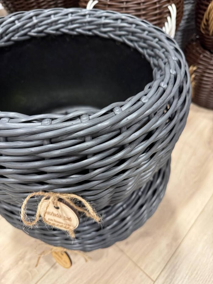 Набір "графіт" 2 кашпо ,16 л та 12 л - Зображення 2