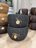 Набір "графіт" 2 кашпо ,16 л та 12 л