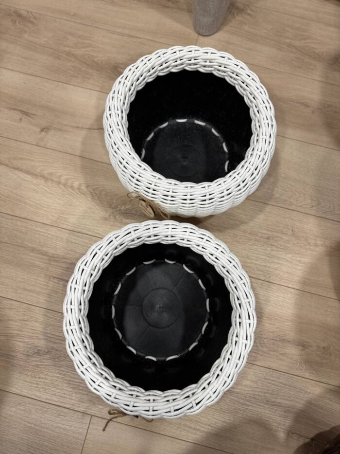 Набір кашпо 2шт "білий мармур" - Зображення 2