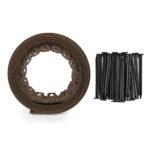 Бордюр газонний 40мм х 10м з комплектом кілків, EASY BORDER, коричневий - Зображення 3