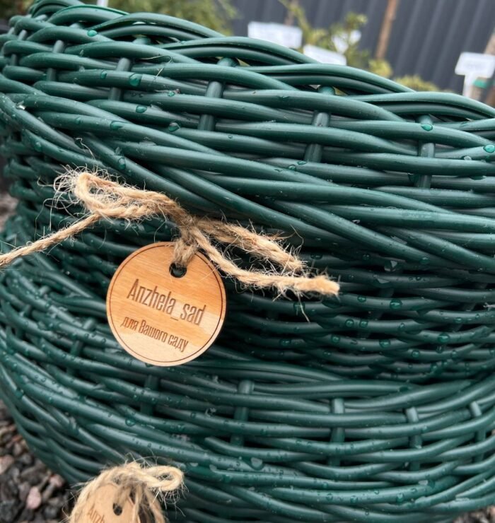 Кашпо плоскої форми кольору Малахіт 12,5 л - Зображення 2